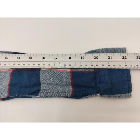 Levis Shirt Womens Size Small Blue White Red Plaid Button Up Long‎ Sleeve Chest - Picture 9 of 12